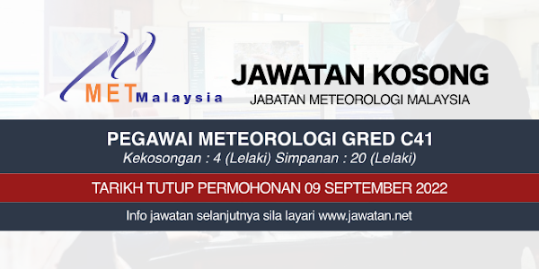 Jawatan Kosong Jabatan Meteorologi Malaysia 2022