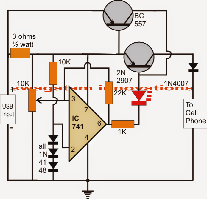 Mobile Phone Battery Schematic Diagram - Usb Li Ion Battery Charger Circuit Auto Cut Off Current Controlled - Mobile Phone Battery Schematic Diagram