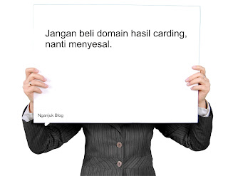 Jangan beli domain hasil carding