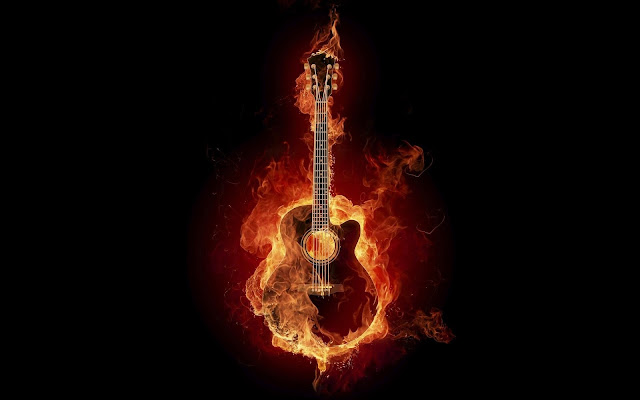 Guitar on Fire