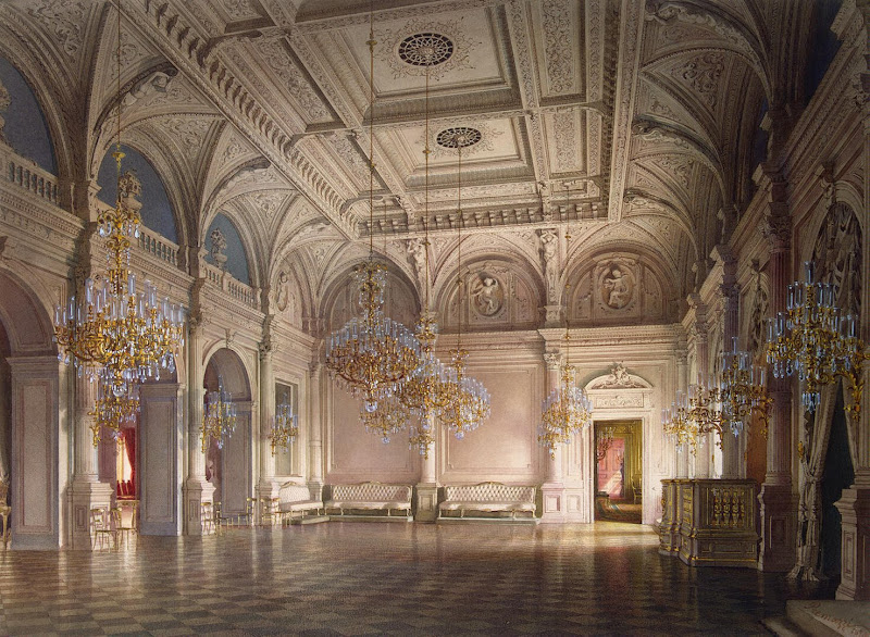 Mansion of Baron A. L. Stieglitz. The Ballroom by Luigi Premazzi - Architecture, Interiors Drawings from Hermitage Museum