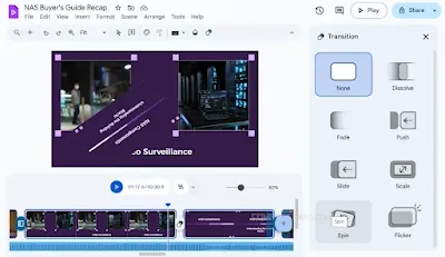 Edit transition effects in Vids