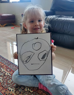 Rosie drew and awesome face on her own