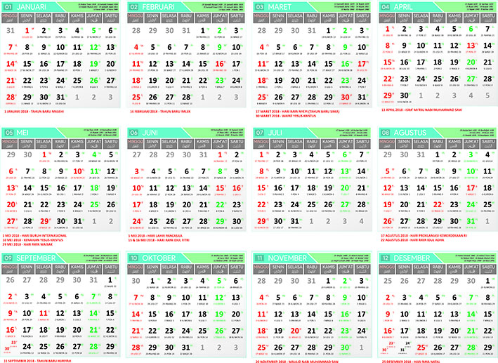 Template Kalender  2021 file CDR