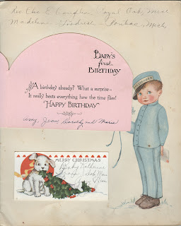 Vintage Baby book, Baby book filled out, 1930