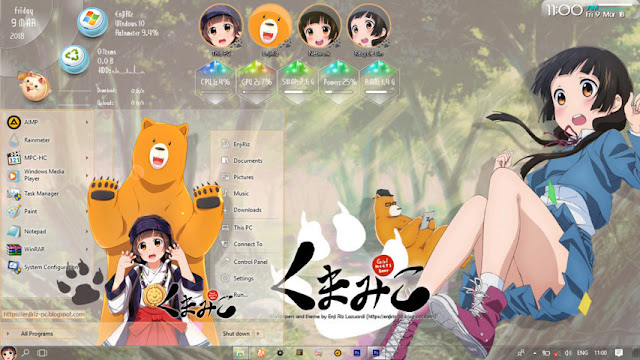 Windows 10 Ver. 1703 Theme Kuma Miko by Enji Riz