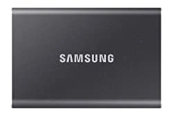 Samsung T7 500GB USB 3.2 Gen 2 (10Gbps, Type-C) External Solid State Drive (Portable SSD) Grey(MU-PC500T)