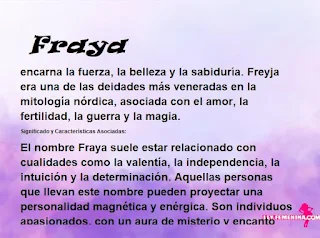 significado del nombre Fraya