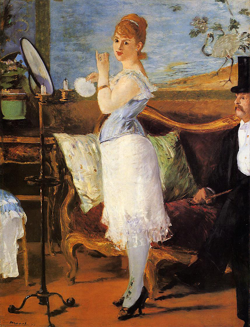A painting of a nineteenth century French bordello