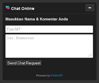 Memasang Aplikasi Chatting Online Pada Blog