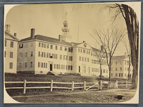 A black and white photograph of Dartmouth Hall.