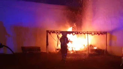 Incendio de un Belén en Arrecife, Lanzarote