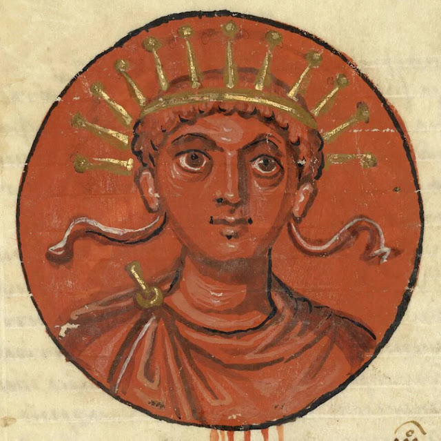 Προσωποποίηση του Ήλιου. Χριστιανική Τοπογραφία του Κοσμά Ινδικοπλεύστη (Vat. gr. 699), 9ος αι., Βιβλιοθήκη του Βατικανού