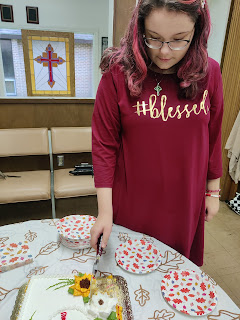 cutting the cake