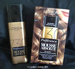 Loreal mousse absolute hair colour