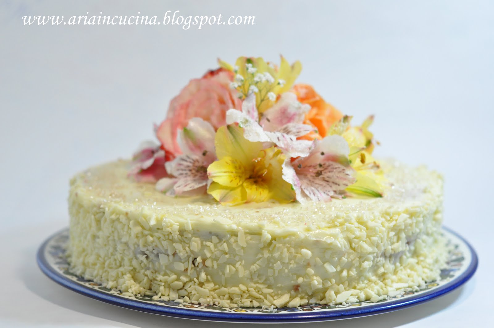 Torta Con Fiori Freschi Brinati Per Elisa Blog Di Cucina Di Aria