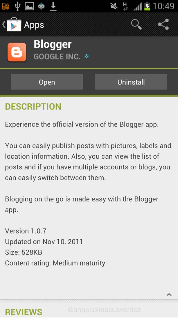 Review on Blogger-Droid