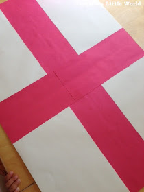 Collage England flag craft for children