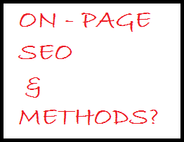 What are On-Page methods? SEO TUTORIALS