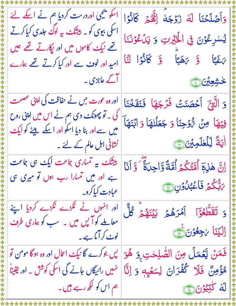 Quran,Surah Al-Anbiya with Urdu Translation,Quran with Urdu Translation,