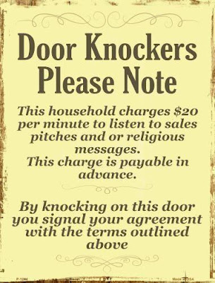 Door Knockers Very Funny Sign