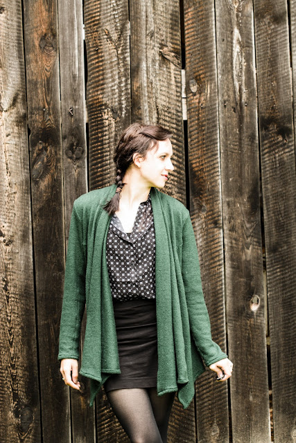 swoon diy scarf neck cardigan