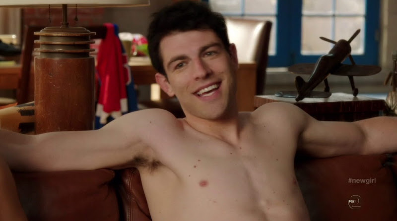 Max Greenfield Shirtless in New Girl s1e01