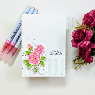 Thanks a bunch by Anila  features Roses by Newton's Nook Designs; #inkypaws, #newtonsnook, #cardmaking