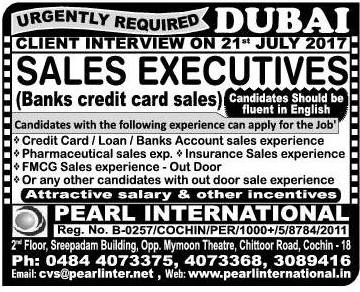 Urgent job requirement for Dubai