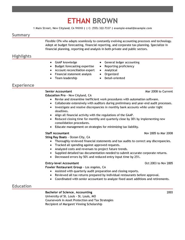 Contoh Cv Bahasa Inggris Untuk Accounting - ben jobs