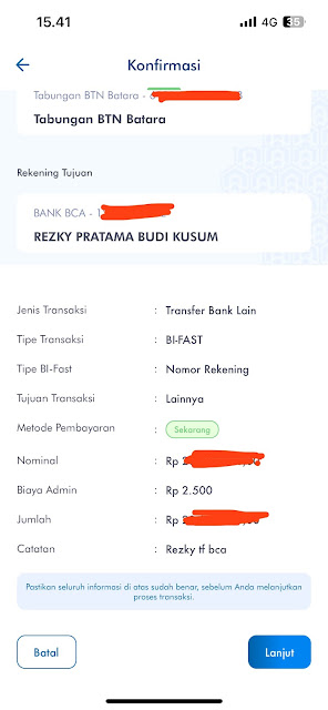 transfer beda bank btn mobile