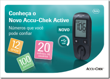 Banner eletrônico horizontal - Accu-Chek Active