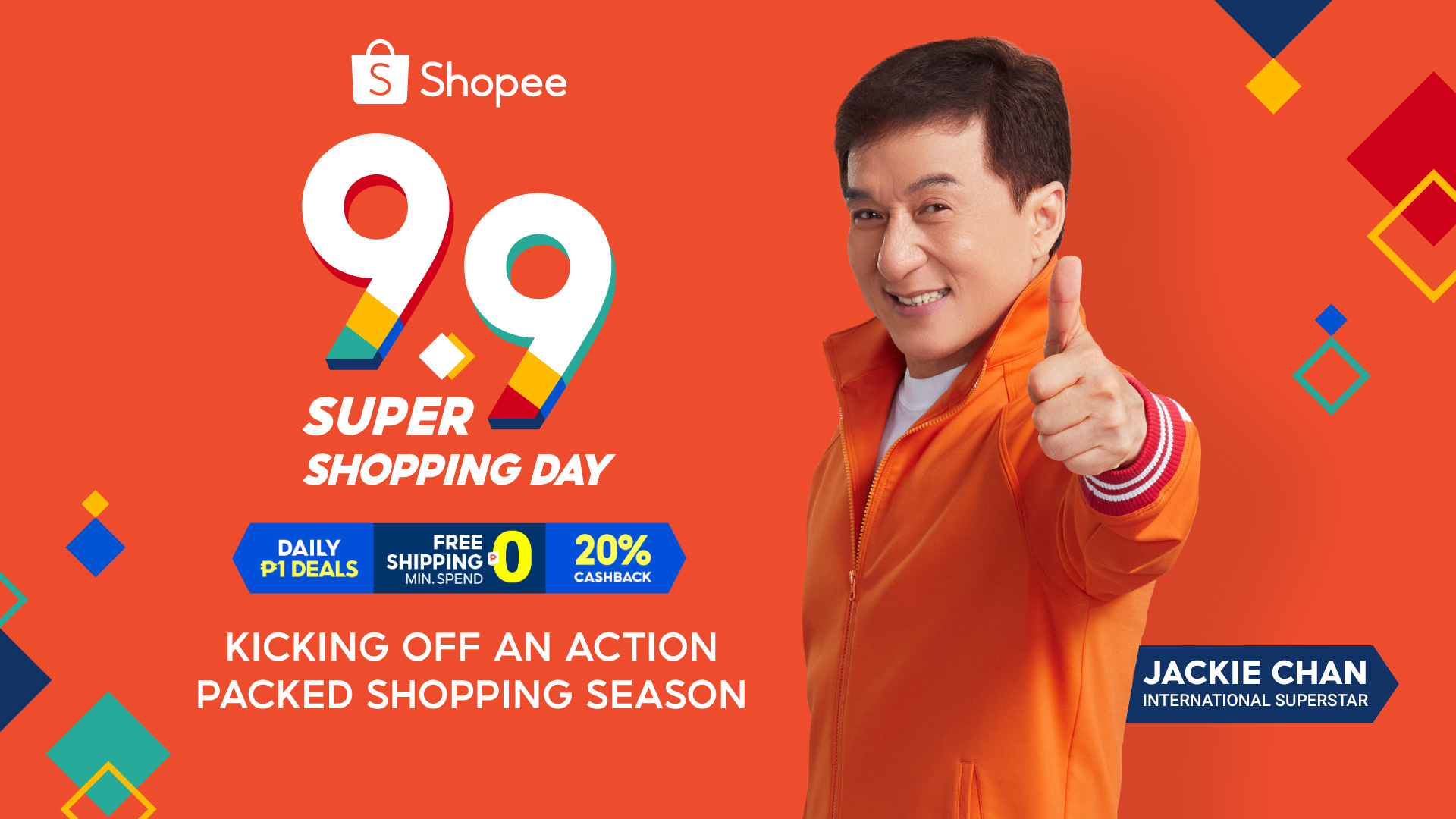 Jackie Chan, Shopee Celebrity Ambassador for 9.9 Super Shopping Day