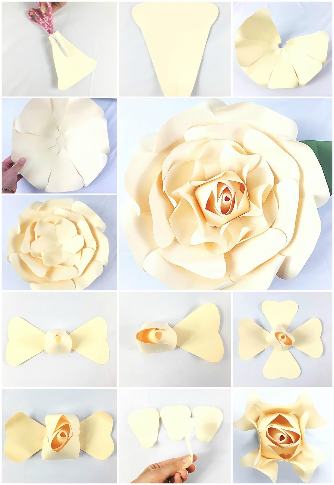 Download Giant Paper Rose Tutorial- Majesty Style Rose - Abbi ...