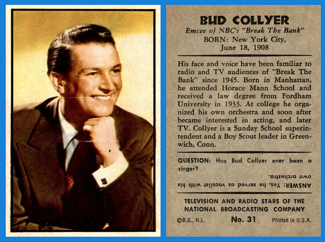 1953 Bowman - Television and Radio Stars of the NBC - 31 - Bud Collyer