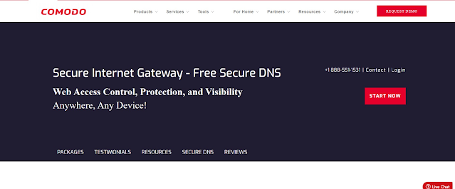 خادم Comodo Secure DNS