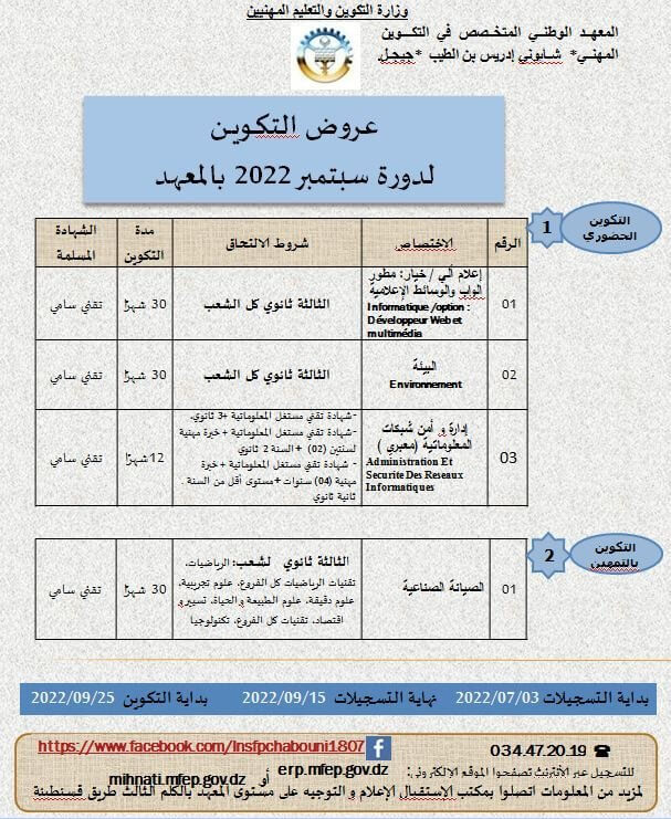 التكوين المهني والتمهين