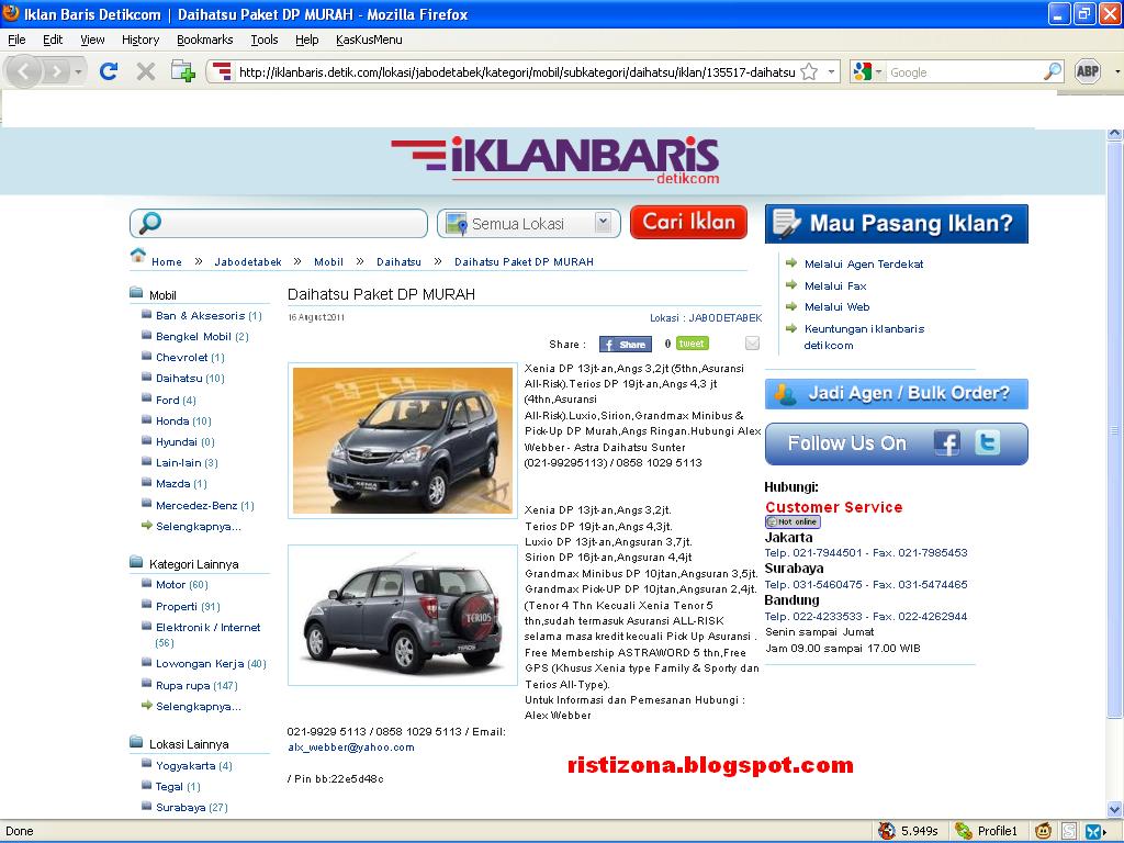 Pasang Iklan Baris Detikcom Via Kliksaya.Com