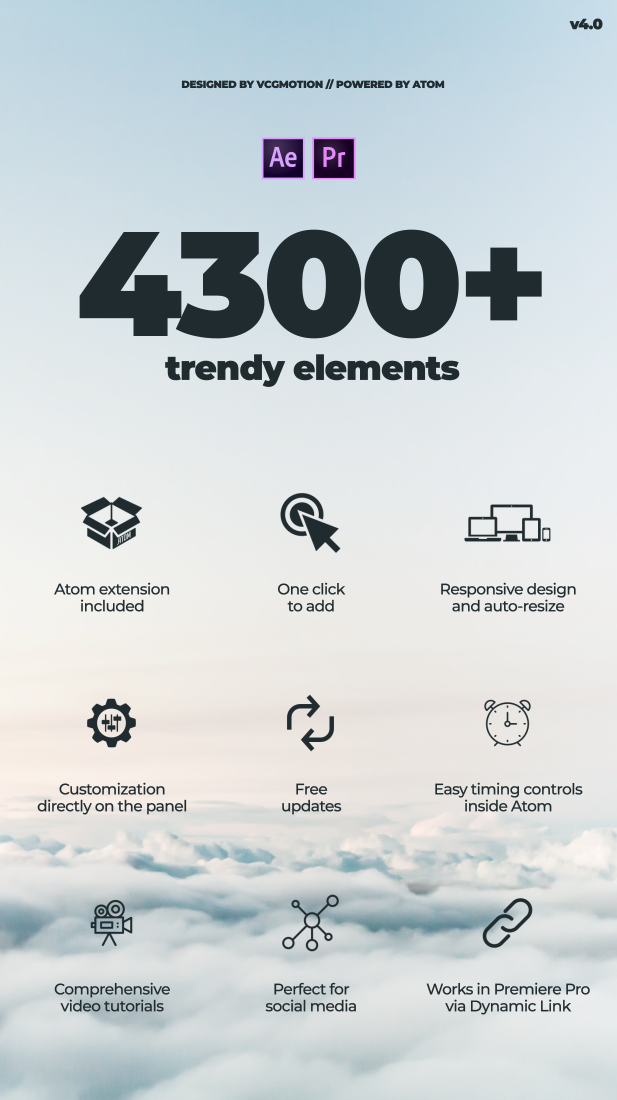 حصريا  تحميل حزمة TG Library // 4300+ Motion Graphics Elements بسعر 49$ مجانا على موقع عربتك