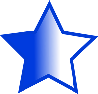 Blue star shape transparent background