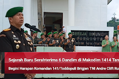 Sejarah Baru Serahterima 6 Dandim di Makodim 1414 Tana Toraja, Begini Harapan Komandan Korem 141/Toddopuli Brigjen TNI Andre Clift Rumbayan