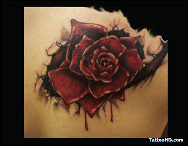 Rose Drawing Tattoo