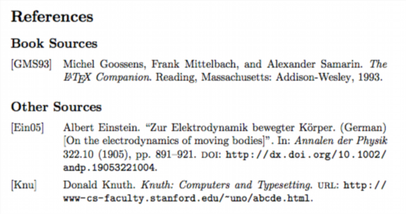 Bibliography Formatting