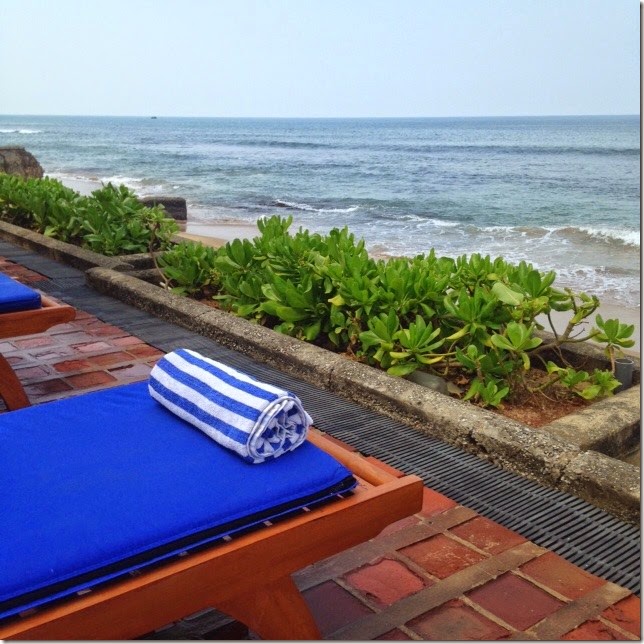 COLOMBO -- View from pool to beach