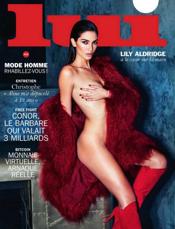 lily aldridge hot photo lui magazine cover