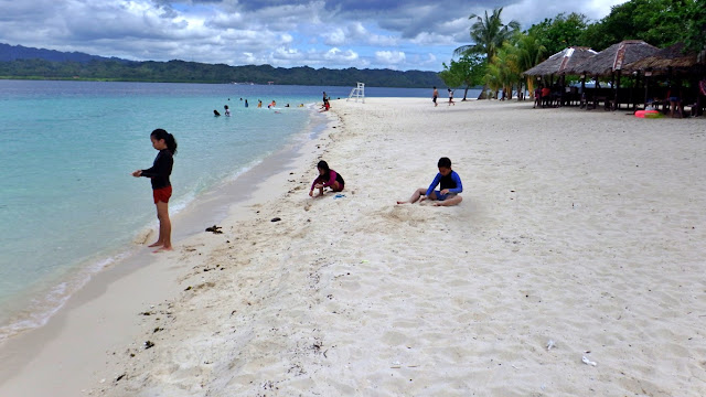 children at play on the beach of Canigao Island, Matalom Leyte