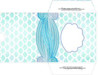 Mermaid: Free Printable Candy Bar Labels.