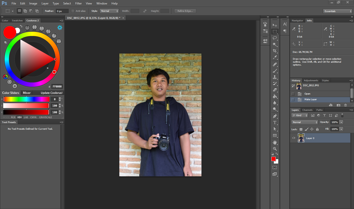 TakTeg EDIT FOTO MENJADI GAMBAR HITAM PTIH DENGAN CORELDRAW