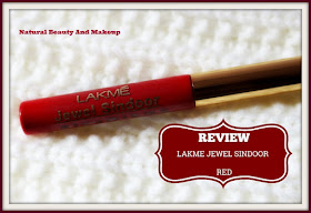 Lakme Jewel (Liquid) Sindoor in Red Shade Review, swatch and FOTD