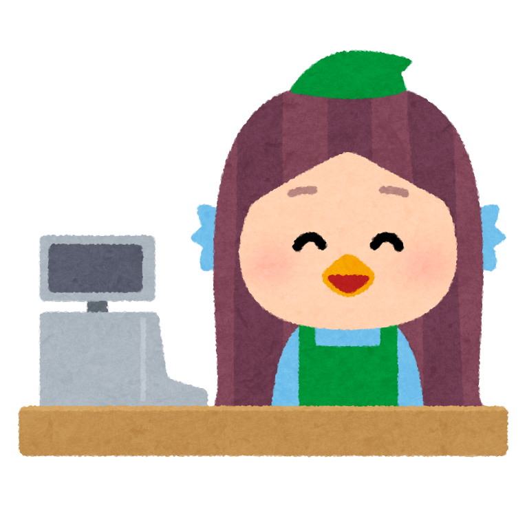 レジをするアマビエのイラスト かわいいフリー素材集 いらすとや